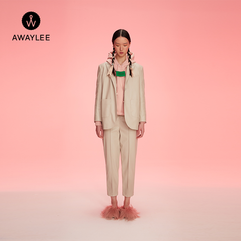 AWAYLEE设计师品牌 2021秋冬PU西装长裤